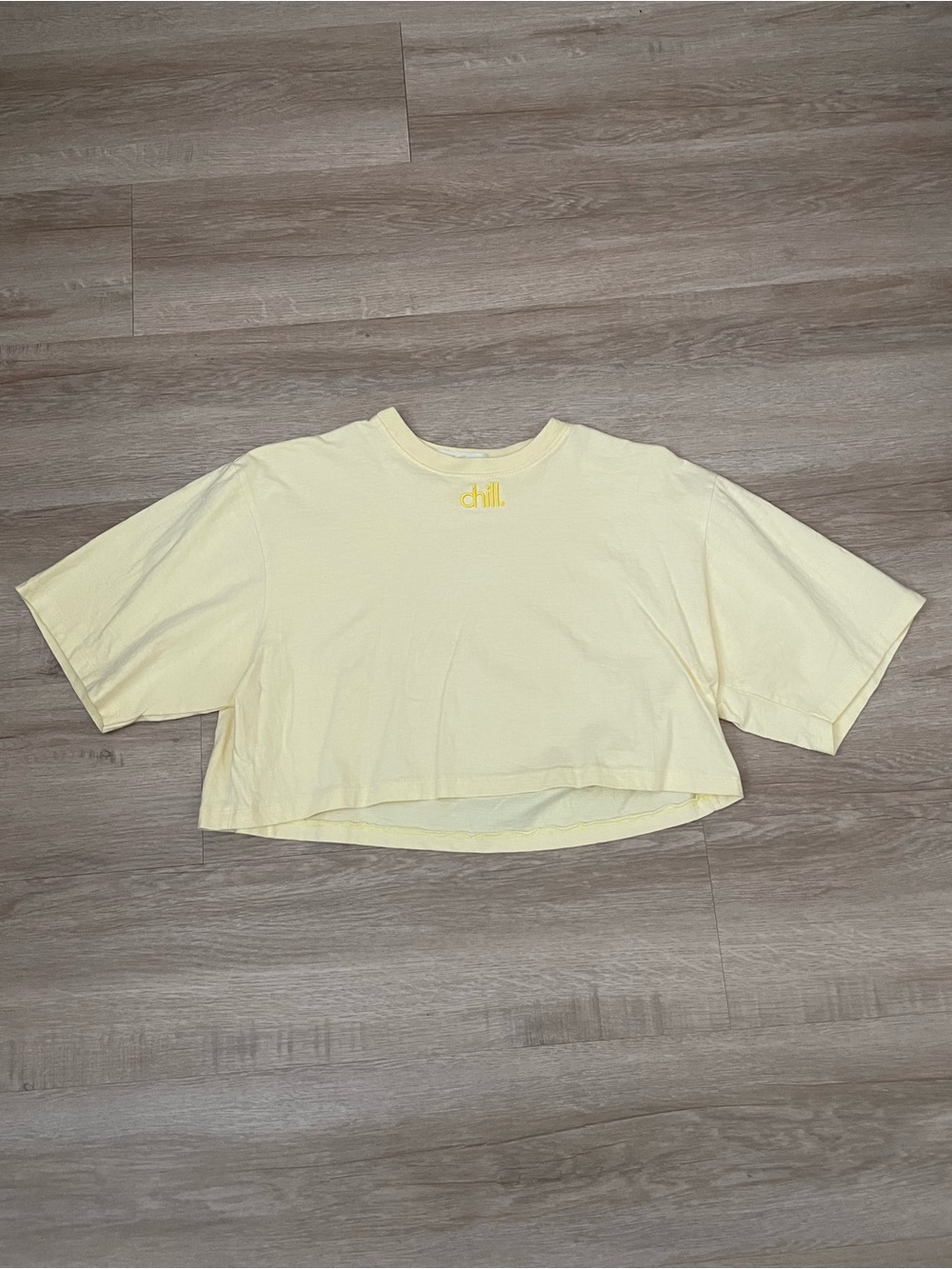 Chill Cropped Tee - Soft Yellow Women’s Top